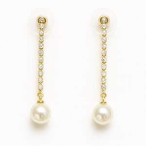 ⚜️❤️‍🔥 Classic Gold and White Pearl Earrings 💫